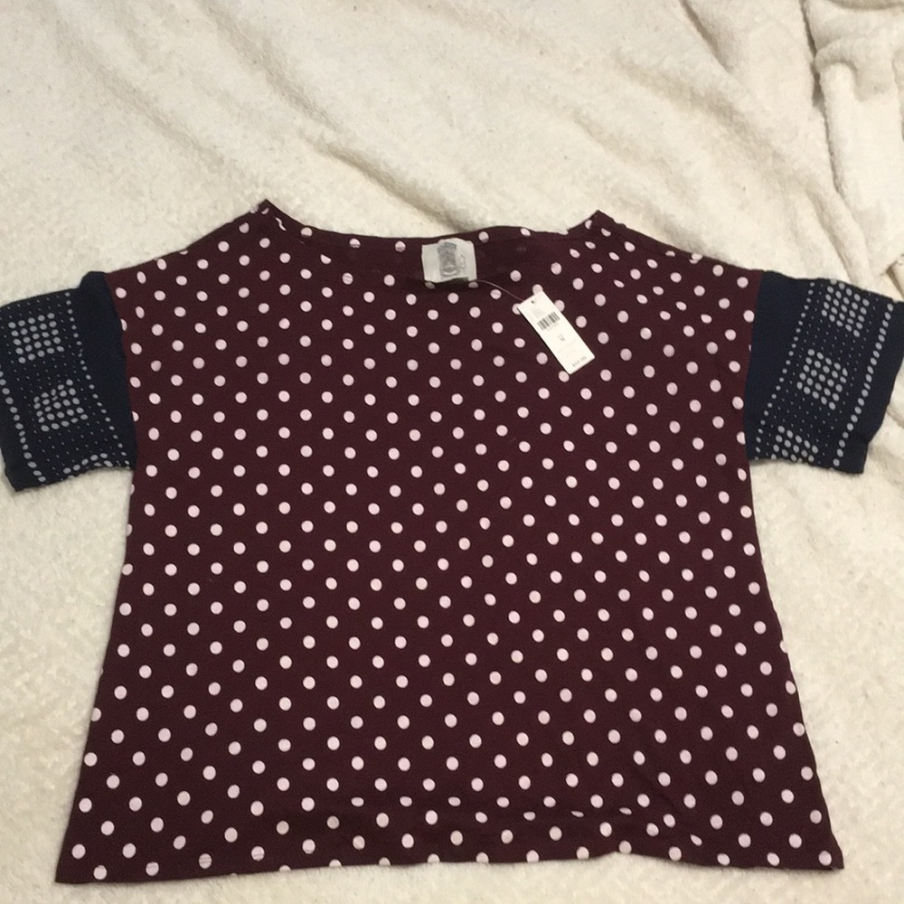 Brand new Anthropology wide neck shirt
